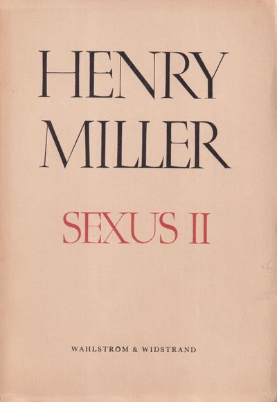 Sexus II. [Utg. av] Wahlström & Widstrand.