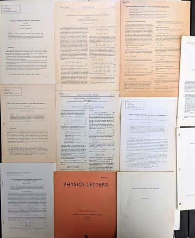 :: Il Nuovo Cimento, 1957., 1957. 11 offprints. Original wrappers. From the collection of Abraham Pa...