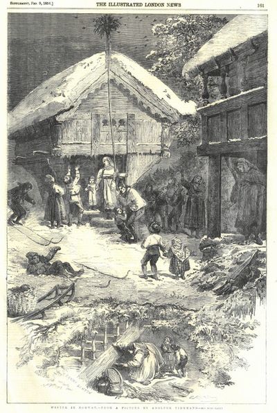 Winter in Norway. - From a picture by Adolphe…