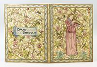 RUBAIYAT OF OMAR KHAYYAM by (BINDINGS - EMBROIDERED [MORRIS & COMPANY STYLE]). (MODERN ILLUMINATED MANUSCRIPT ON VELLUM). SMITH, PERCY, Calligrapher - 1904