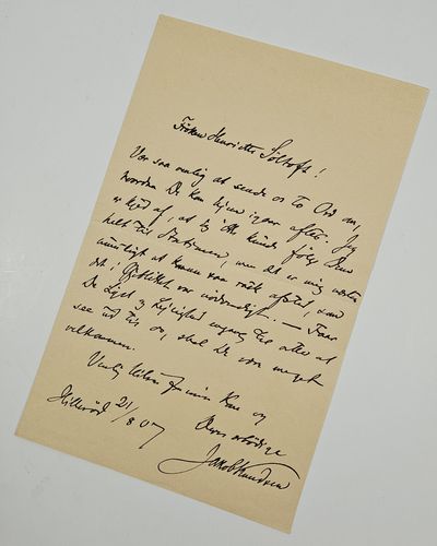 Originalt, håndskrevet brev.