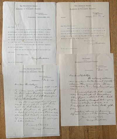 Correspondence of George Henderson, General Secretary, The Society for the Extension of University Teaching, Philadelphia, Pennsylvania, written to Mrs. S. L. Oberholtzer, of Norristown, Pennsylvania, 1890-1891