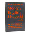 A DICTIONARY OF MODERN ENGLISH USAGE