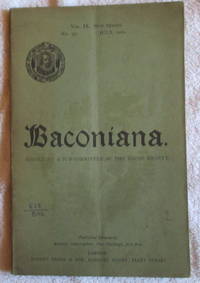 Baconiana, Volume 9, New Series, July 1901