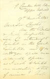 Autograph letter signed to Charles Tilston Bright