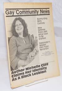 image of GCN: Gay Community News; the weekly for lesbians and gay males; vol. 8, #28, February 7, 1981; Author Michelle Cliff claims her identity as a Black Lesbian