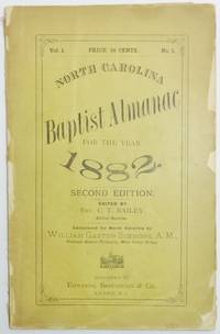 cover of NORTH CAROLINA BAPTIST ALMANAC FOR THE YEAR 1882 . . . Calculated for North Carolina by William Gaston Simmons . . . Vol. I, No. 1.