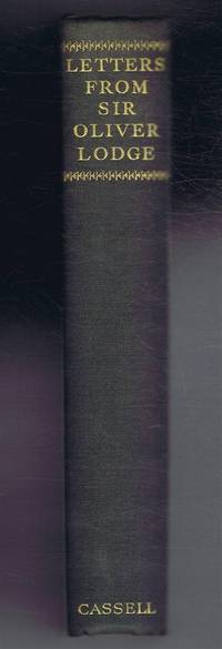 image of Letters from Sir Oliver Lodge, Psychical, Religious, Scientific and Personal. Plus note from author