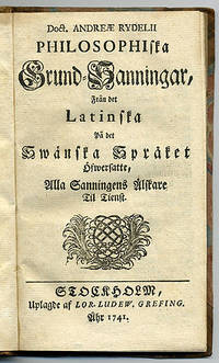 Philosophiska grund-sanningar, från det latinska…