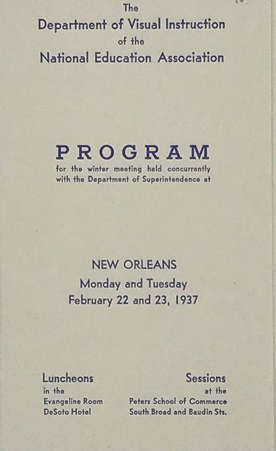 Program for the Winter Meeting Held Concurrently with the Department of Superintendence [cover title]