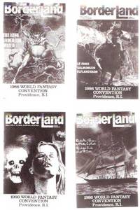 BorderLand Dark Fantasy Magazine, Promotional Giveaways for the 1986 World Fantasy Convention in Providence Rhode Island --- FOUR Booklet NoteBooks  ( Border Land )( Volume 1, 2, 3, 4 covers) by Hadji, R.S. (ed.) Borderland Dark Fantasy Magazine / 1986 World Fantasy Convention, Providence, Rhode Island Promotional Giveaway - 1986