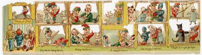 Punch and Judy Die Cut Embossed Die-cut Story Scrap