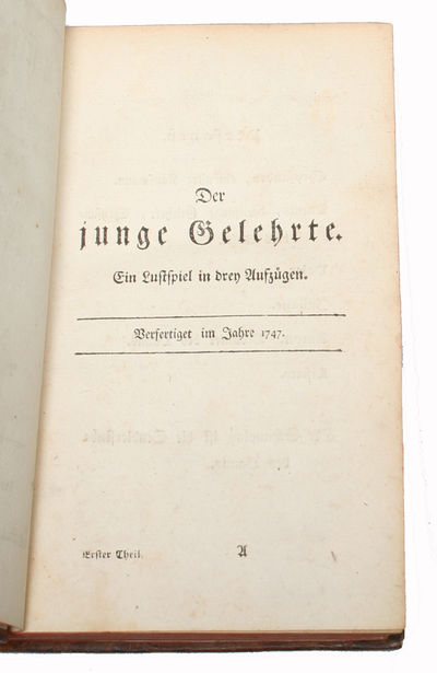 Lustspiele. 2 Theile. Der junge Gelehrte. Die Juden. Der Misogyn. Der Freygeist. Der Schatz. Minna von Barnhelm, oder das Soldatenglück. (photo 4)