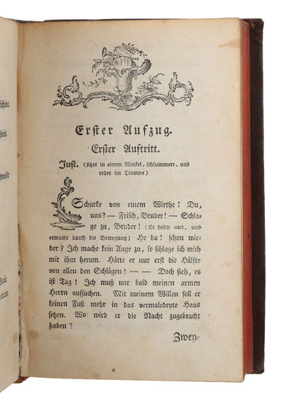 Lustspiele. 2 Theile. Der junge Gelehrte. Die Juden. Der Misogyn. Der Freygeist. Der Schatz. Minna von Barnhelm, oder das Soldatenglück. (photo 7)