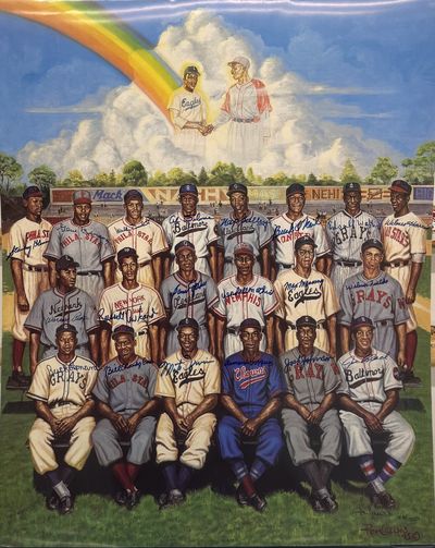Signed Negro League Tribute to Leon Day Poster