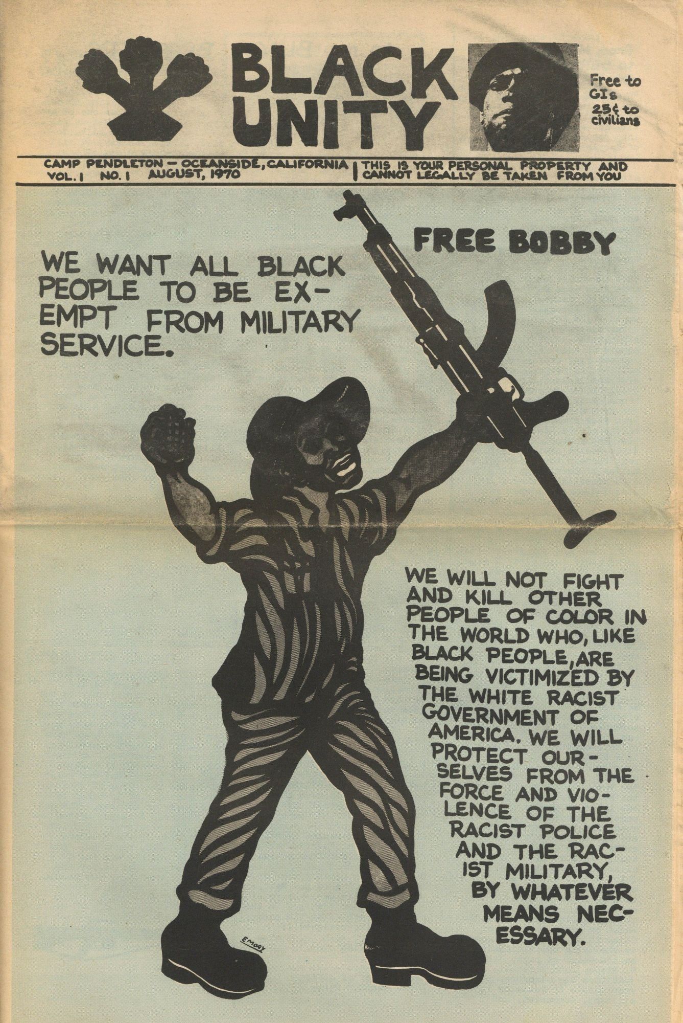 Black Unity (Vol. 1 No. 1, August 1970)