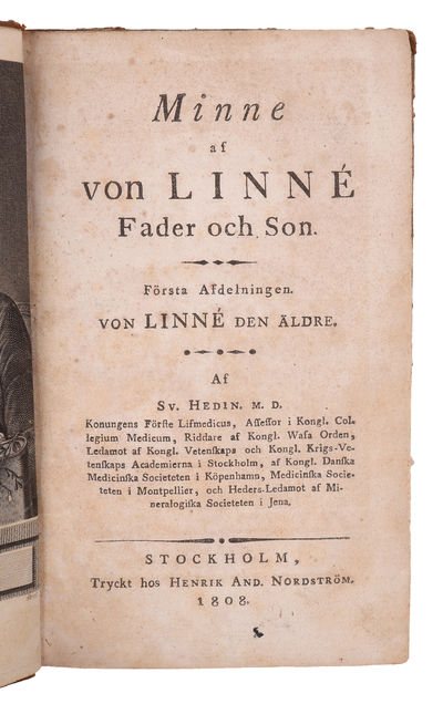 Minne af von Linné, fader och son. 2 parts. (photo 2)