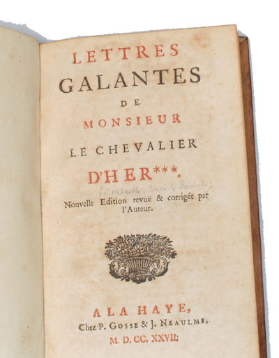 Lettres Galantes de Monsieur le Chevalier D'Her***. Nouvelle Edition revüe & corrigée par l'Auteur. (photo 2)
