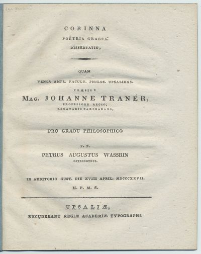 Corinna poëtria graeca. A.a.