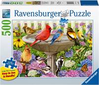 At the Birdbath 500 PC Large Format Puzzle