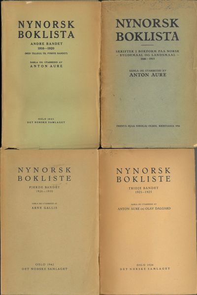 Nynorsk boklista. I-IV.
