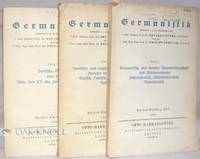 GERMANISTIK: ENTHALTEND U. A. DIE BIBLIOTHEKEN DES GEH. HOFRATS PROF. DR. EDUARD SIEVERS, LEIPZIG, UND DES GEH. REG.-RATS PROF. DR. PHILIPP STRAUCH, HALLE