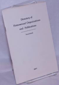 image of Directory of Homosexual Organizations and Publications, 1977 edition