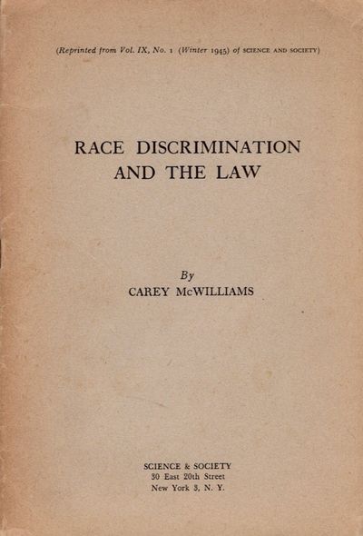 Race Discrimination and the Law