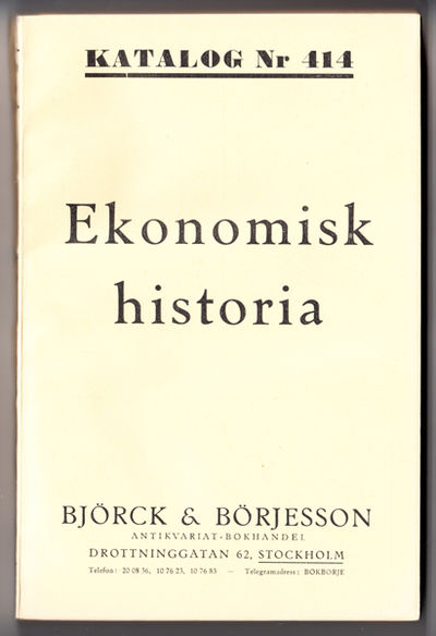 Björck & Börjesson. Katalog No. 414. Ekonomisk…