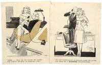 [Original Art]: Two Illustrations from Cuties, the Single-Panel Comic Strip