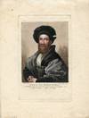 Hand Colored Engraved Portrait by M. Cosway after Raphael