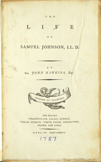 Dublin: printed by Chambers for Messrs. Chamberlain, Colles , 1787. First Dublin edition; 8vo, pp. ,...