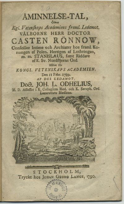 Åminnelse-tal, öfver kgl. Vetenskaps academiens…