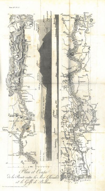 Voyage en Norvège et en Laponie, fait dans les années 1806, 1807 et 1808, par M. (...), membre de l’Académie de Berlin., correspondant de l’Institut de France ; traduit de l’allemand par J. B. B. Eyriès ; précédé d’une introduction de M. A. de Humboldt ; suivi d’un mémoire de M. de Buch, sur la limite des neiges perpétuelles dans le nord, et enrichi de cartes et de coupes de terrain. I-II. (photo 4)