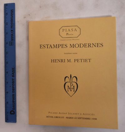 Paris, France: Piasa / Picard Audap Solanet & Associes, 1998. Softcover. VG. creasing to spine edge;...