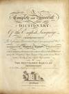 View Image 2 of 3 for A complete and universal dictionary of the English language comprehending the explanation, pronuncia... Inventory #43144