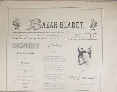 Bazar-bladet. N:o 00. 1899.