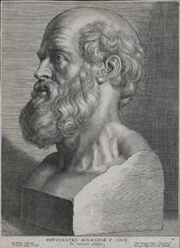 Portrait of Hippocrates engraved by P. Pontius after Peter Paul Rubens