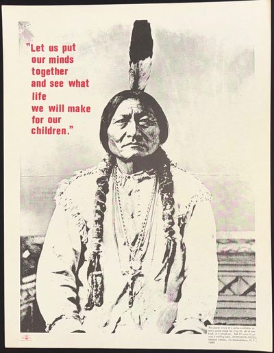 Let us put our minds together and see what life we will make for our children." [poster]
