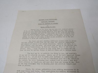 Tennessee State Penitentiary Rules for Guidance of Inmates