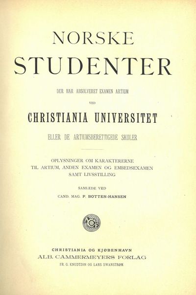 Norske studenter der have absolveret examen…