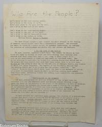 Who are the people? [handbill]