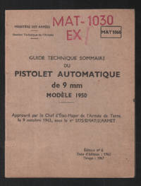 image of Guide technique sommaire du pistolet automatique de 9 mm (modèle 1950)