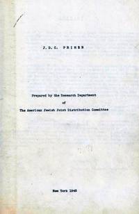 J.D.C. PRIMER by American Jewish Joint Distribution Committee. Research Department - First Edition - 1945 - from Dan Wyman Books (SKU: 35465)