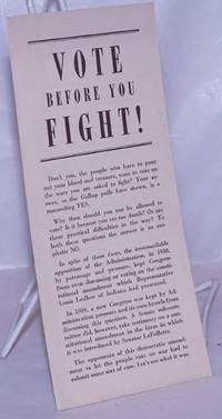 image of Vote before you fight!