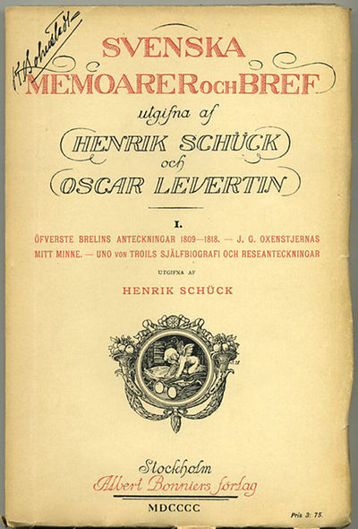 Öfverste Brelins anteckningar 1809-1818. J. G.…