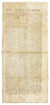 To The Public, In A Handbill Dated April 21, 1854, And Signed In..