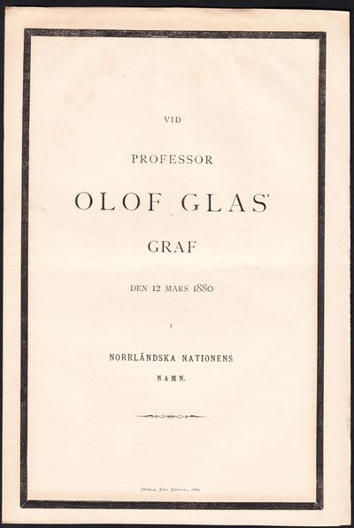 Vid professor Olof Glas’ graf den 12 mars 1880 i…