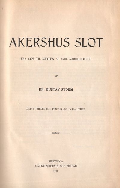 Akershus slot fra 14de til midten af 17de…