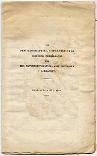 Om den geografiska undervisningen och dess…